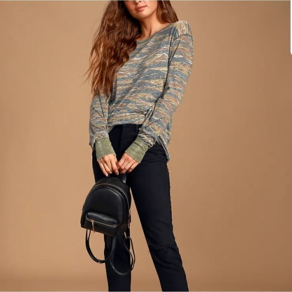 We the free arielle green multi camo print…